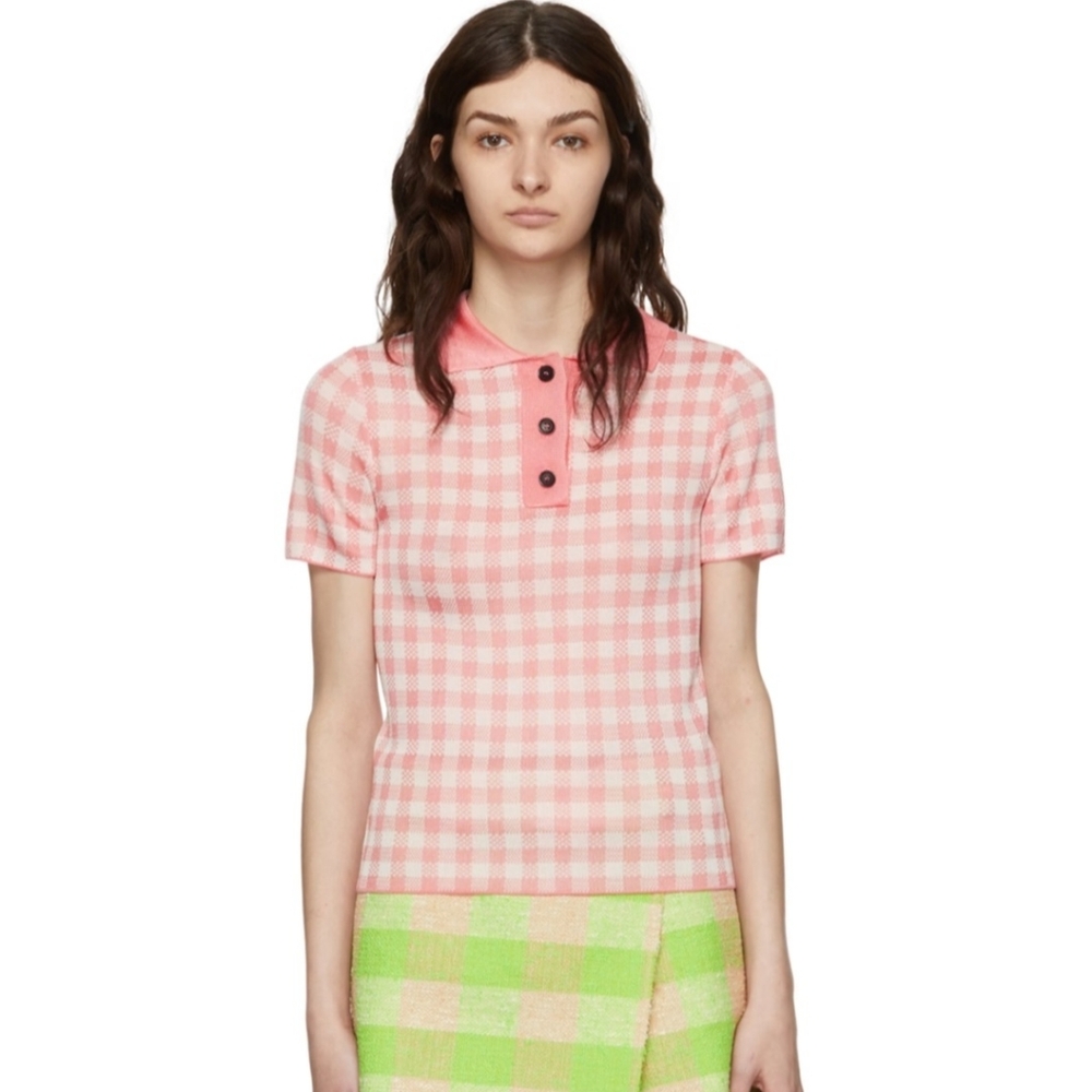 MSGM Viscose checkered shirt XS